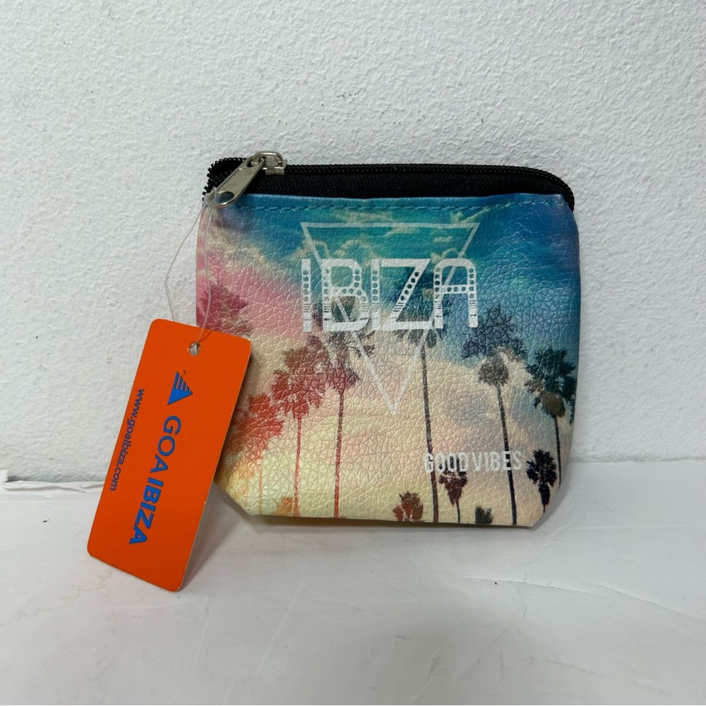 New Colorful Ibiza Print Palm‎ Tree print Coin Purse wallet Travel Party